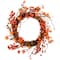 20" Red & Orange Berries with Mini Pumpkins Fall Harvest Wreath
